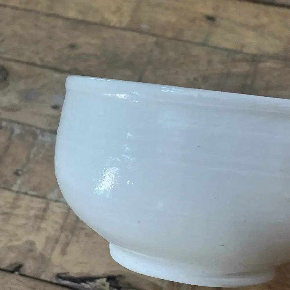 Art Studio Potter Matcha Bowl White Ceramic Tea Bowl 4.5